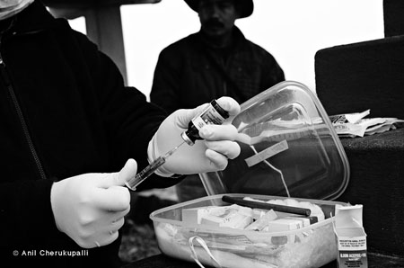 Doctors Preparing Tranquilizers, Pobitora WLS, Assam